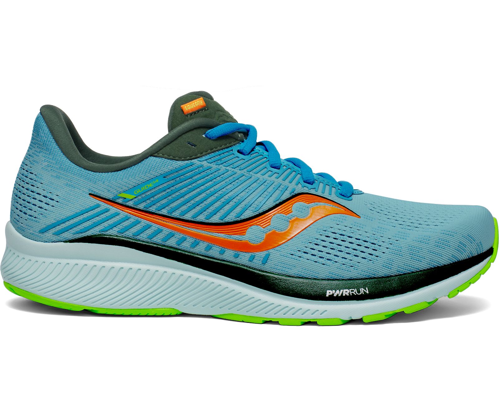 Saucony Guide 14 Men\'s Running Shoes Blue / Green | Canada 496WNBY